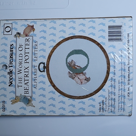 Beatrix Potter Needle Treasures Letter 'O' Alphabet Letters Cross Stitch Kit NEW - Picture 9 of 12
